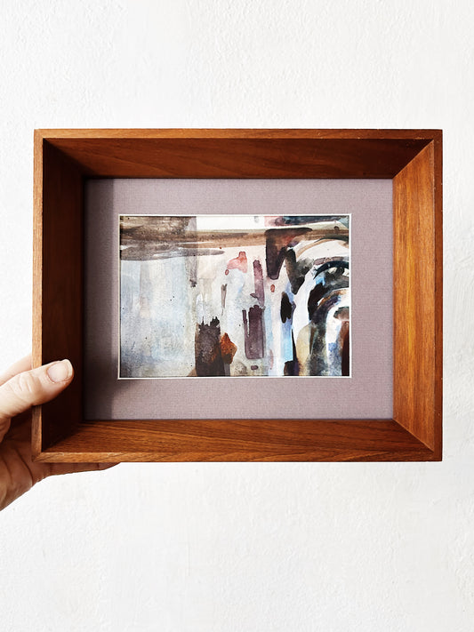 Vintage Abstract Watercolor Portrait