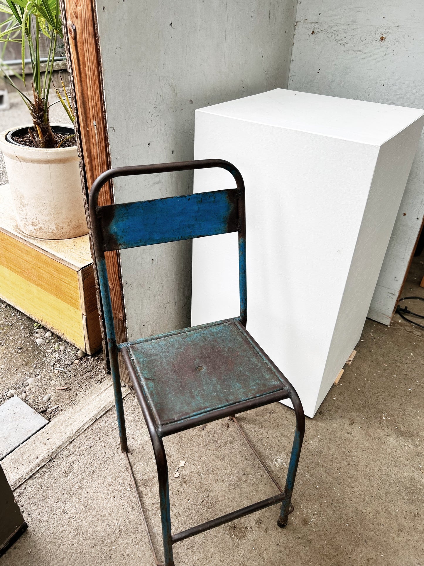 Vintage Industrial Metal Chair