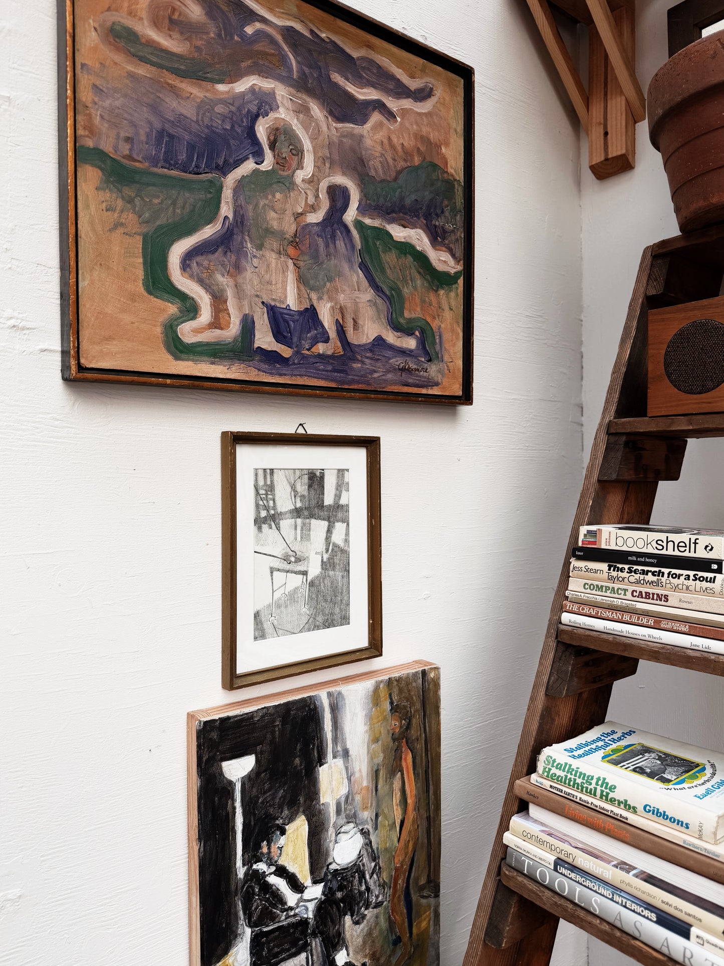 Vintage Abstract Expressionist Painting