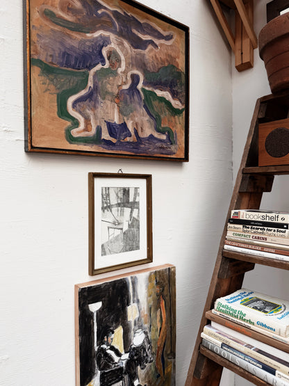 Vintage Abstract Expressionist Painting