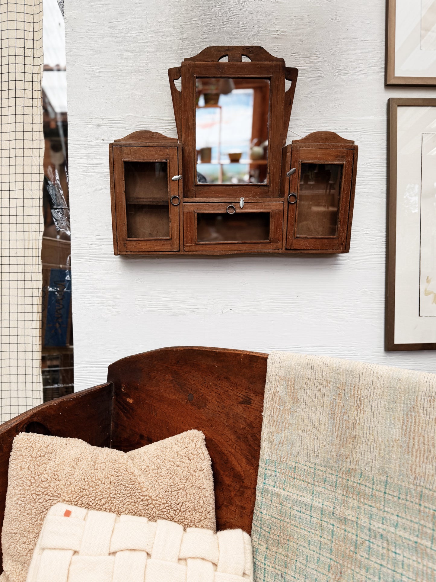 Vintage Folk Art Cabinet