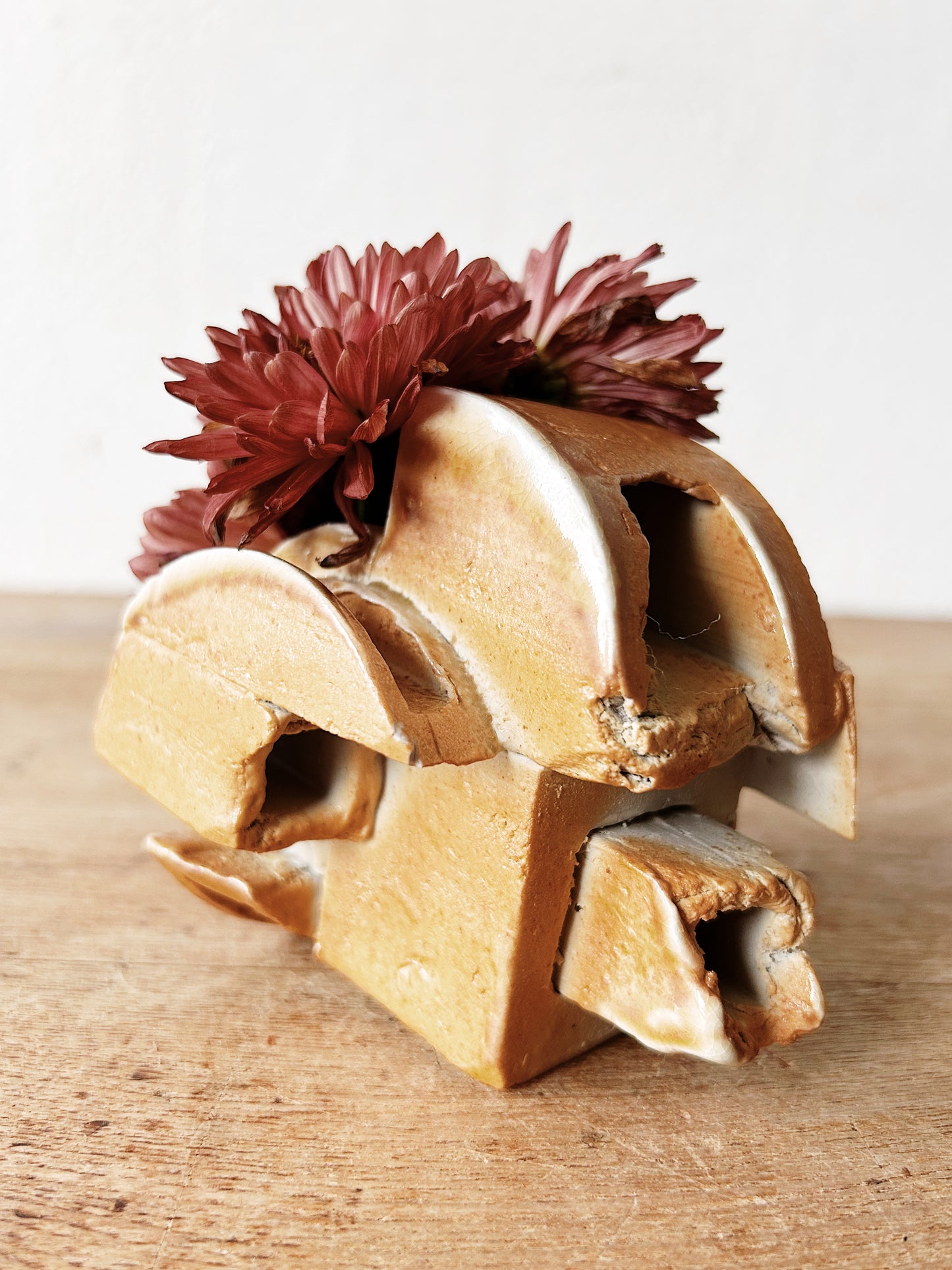 Handmade Clay Brutalist Style Sculpture
