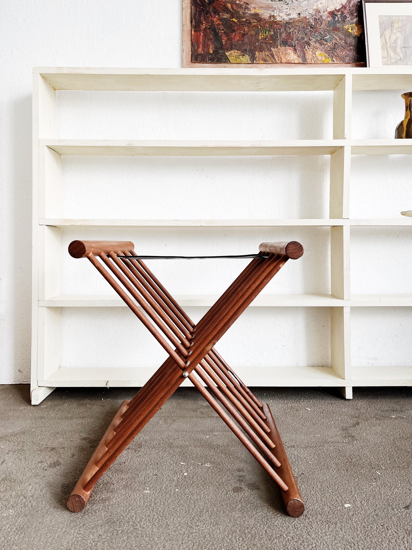 Mid Century Teak Folding Rack