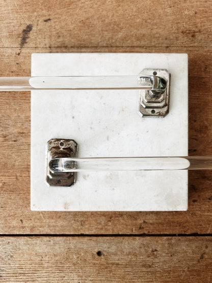 Antique Glass Towel Bar