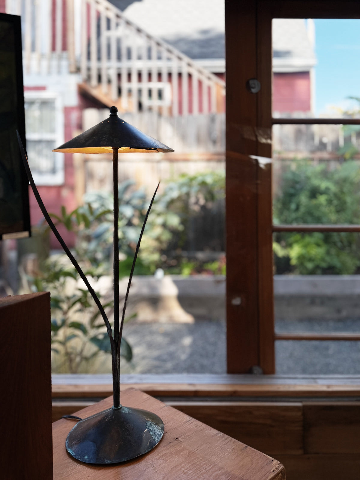 Sculptural Copper Lamp