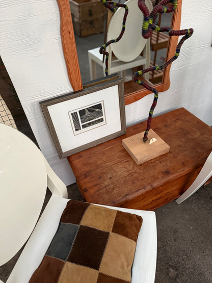 Vintage Triptych Desert Etching