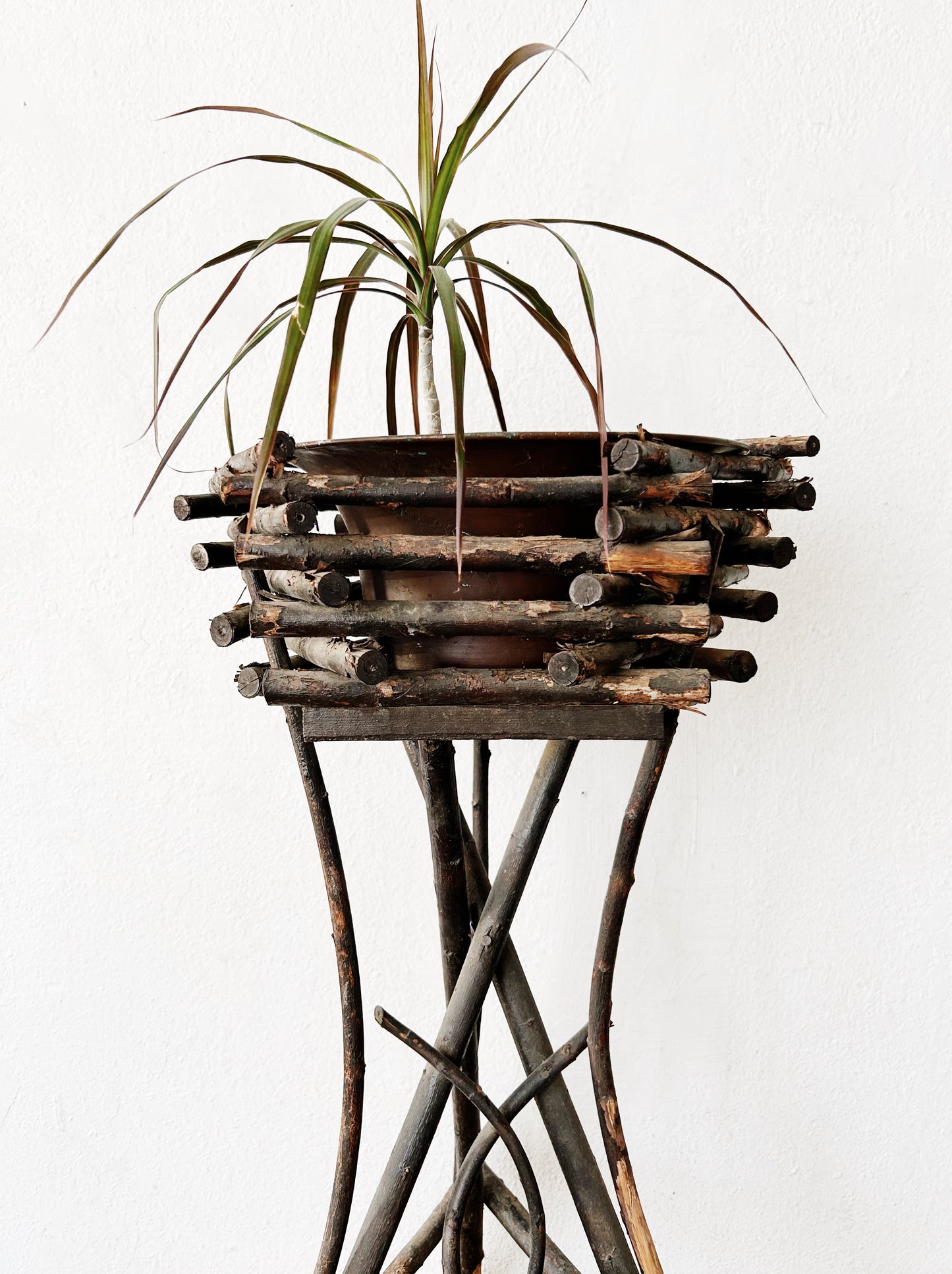 Antique Adirondack Twig Planter
