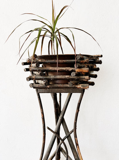 Antique Adirondack Twig Planter