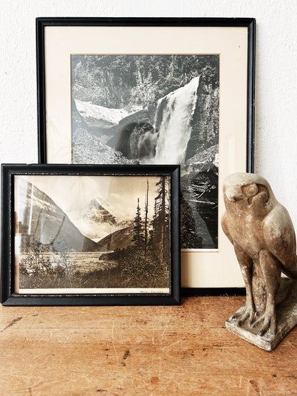 Antique Framed Black and White Print Mount Columbia