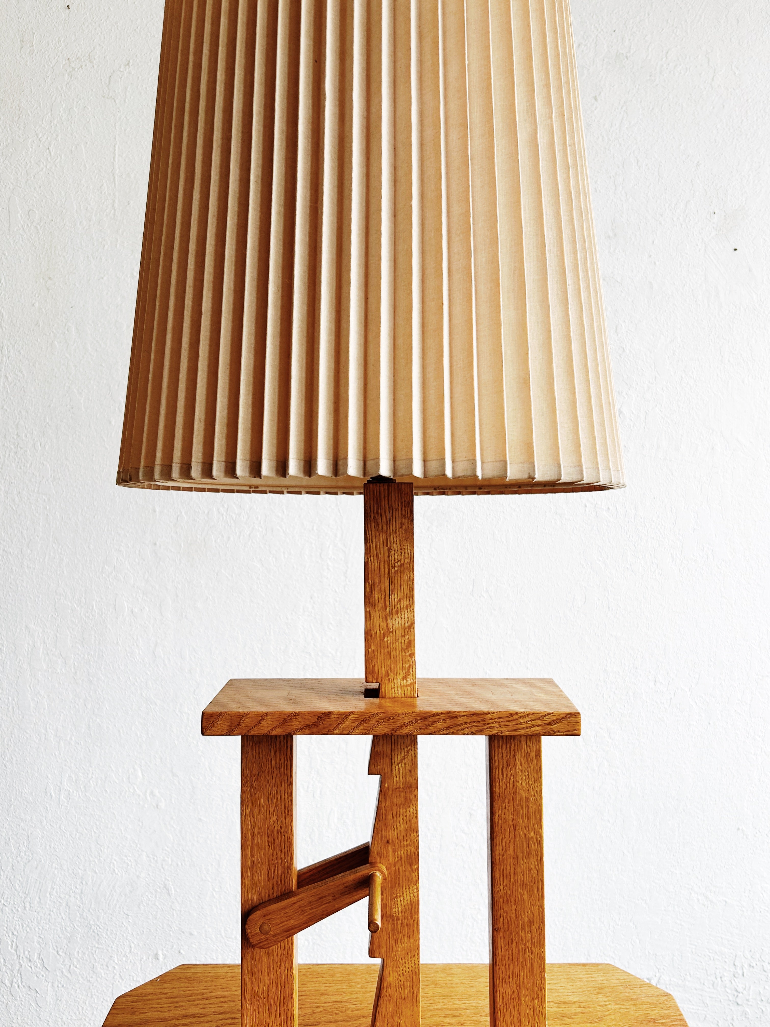 Vintage Oak Lamp - Thumbnail 2