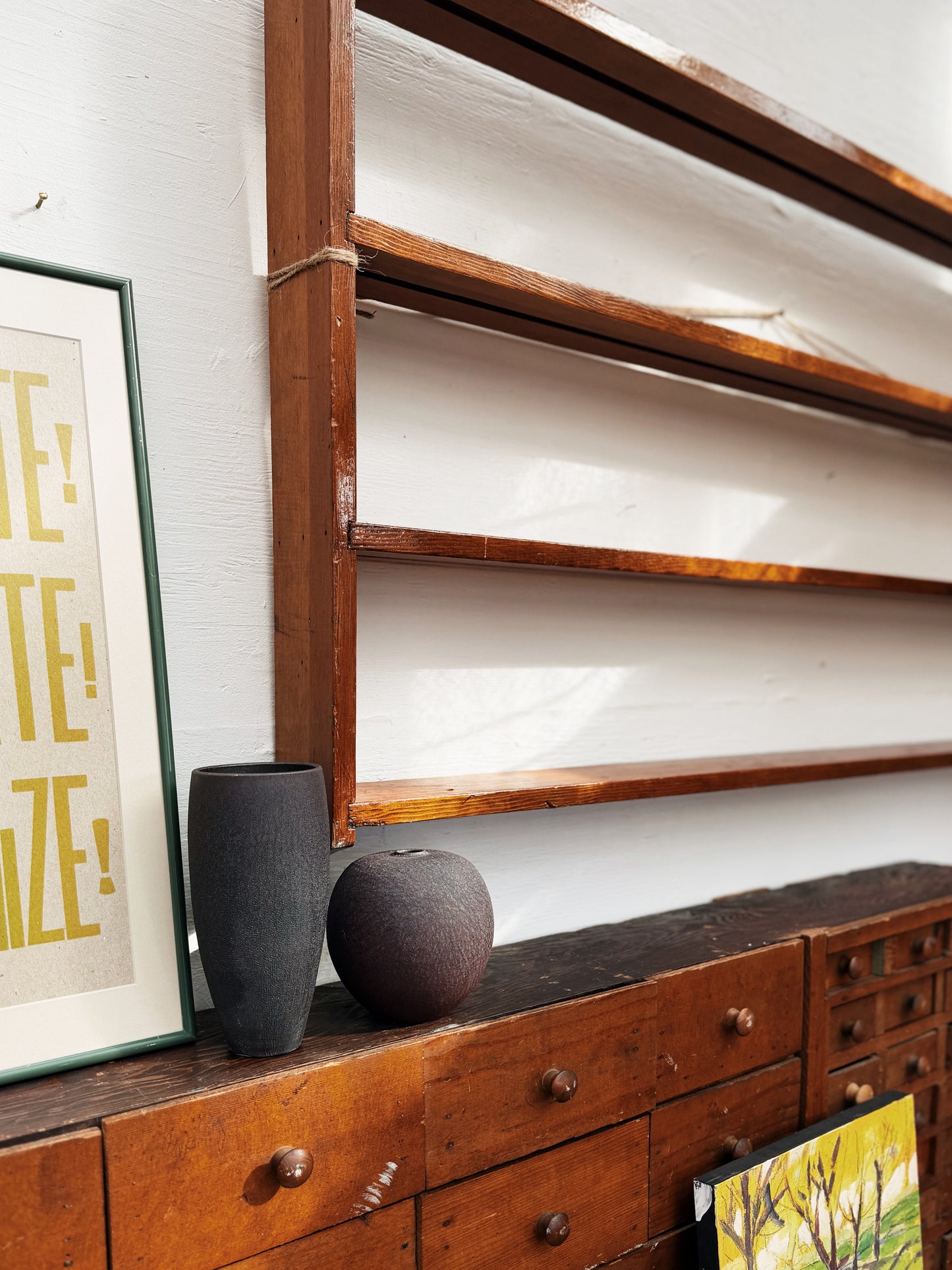 Antique Wooden Wall Shelf