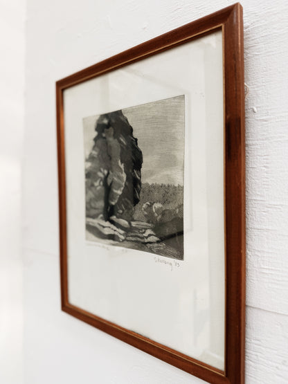 Original Sharon Kullberg Vintage Etching