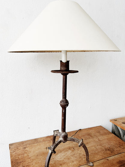 Tall Vintage Candlestick Lamp