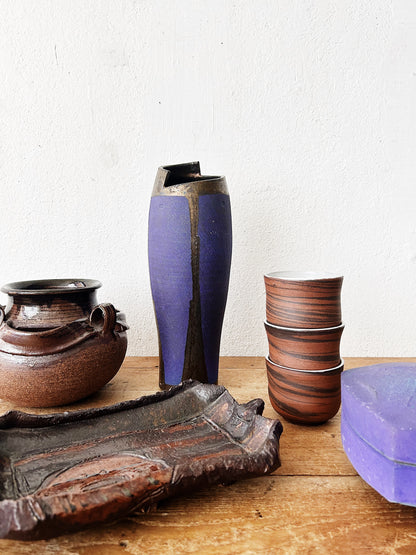Trio of Handmade Stoneware Cups