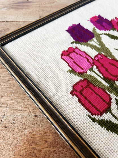 Vintage Framed Needlepoint