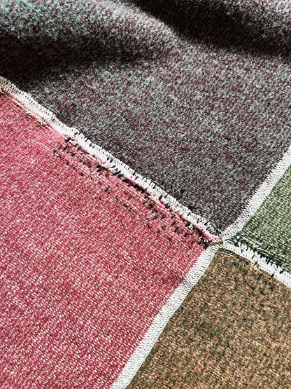 Vintage Wool Colorblock Blanket