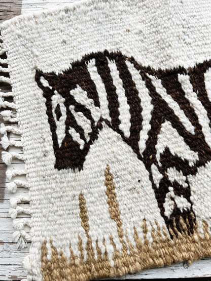 Vintage Zebra Weaving Small Rug