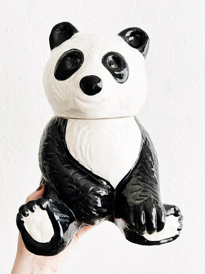 Mid Century Panda Cookie Jar