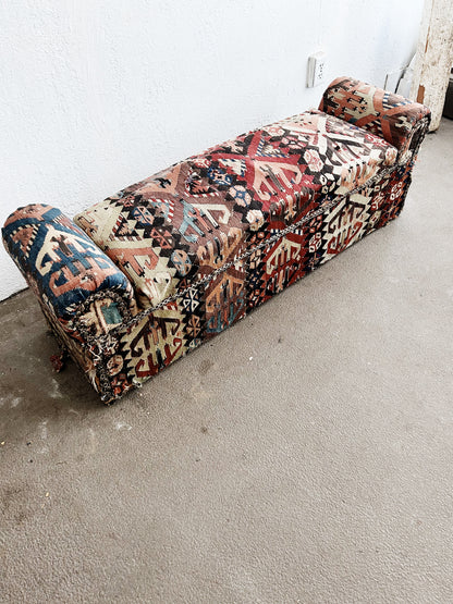 Antique Kilim Storage Bench