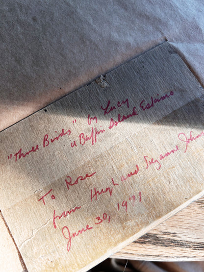 Vintage Original Inuit Woodcut