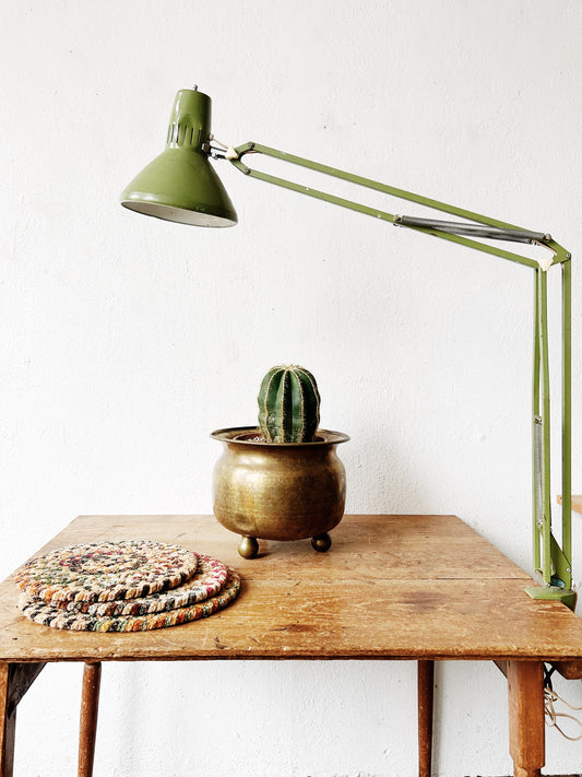 Mid Century Avocado Green Task Light