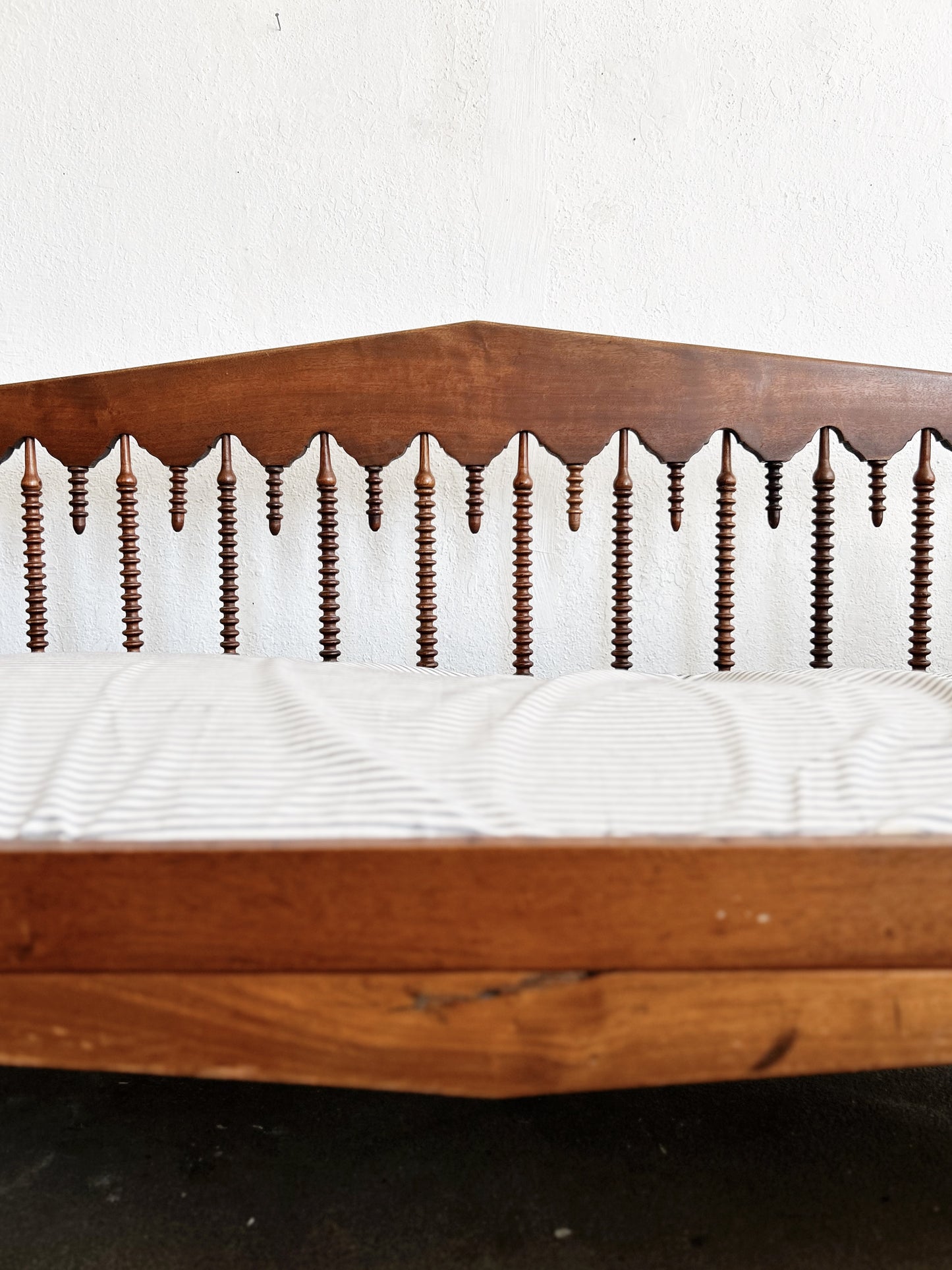 Antique Jenny Lind Spool Daybed with Custom Cushions