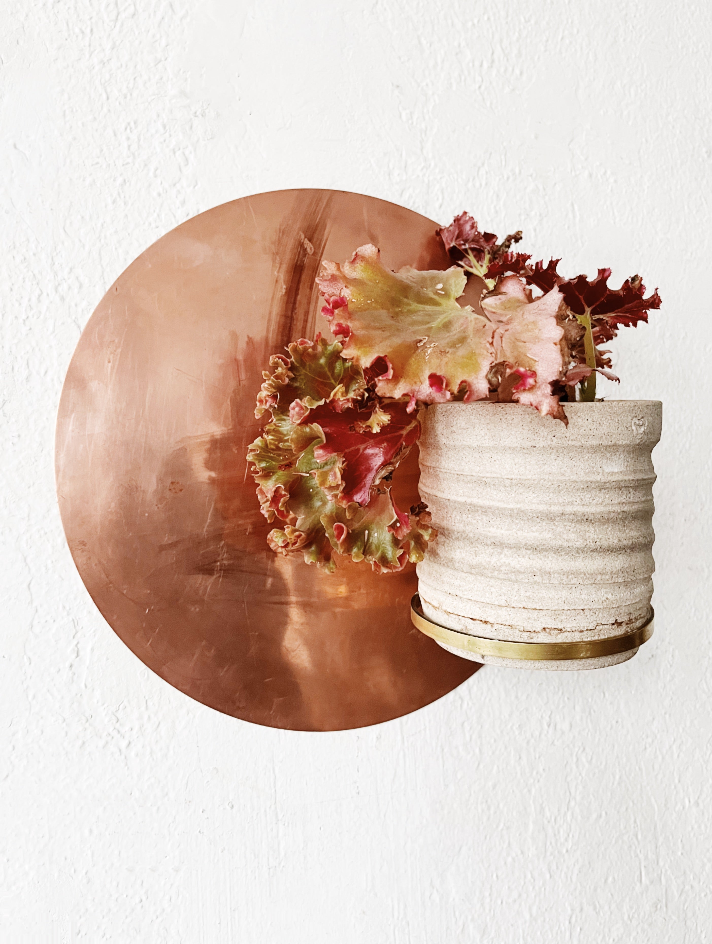 Hand Crafted Copper Wall Planter
