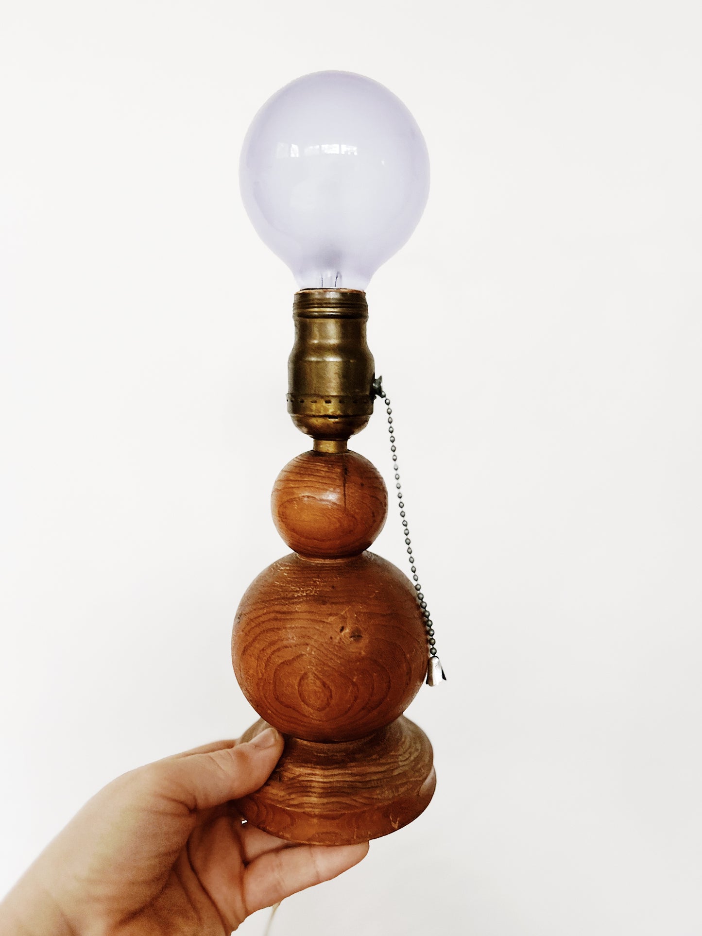 Antique Art Deco Wood Lamp