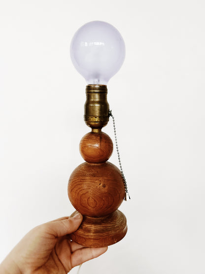 Antique Art Deco Wood Lamp