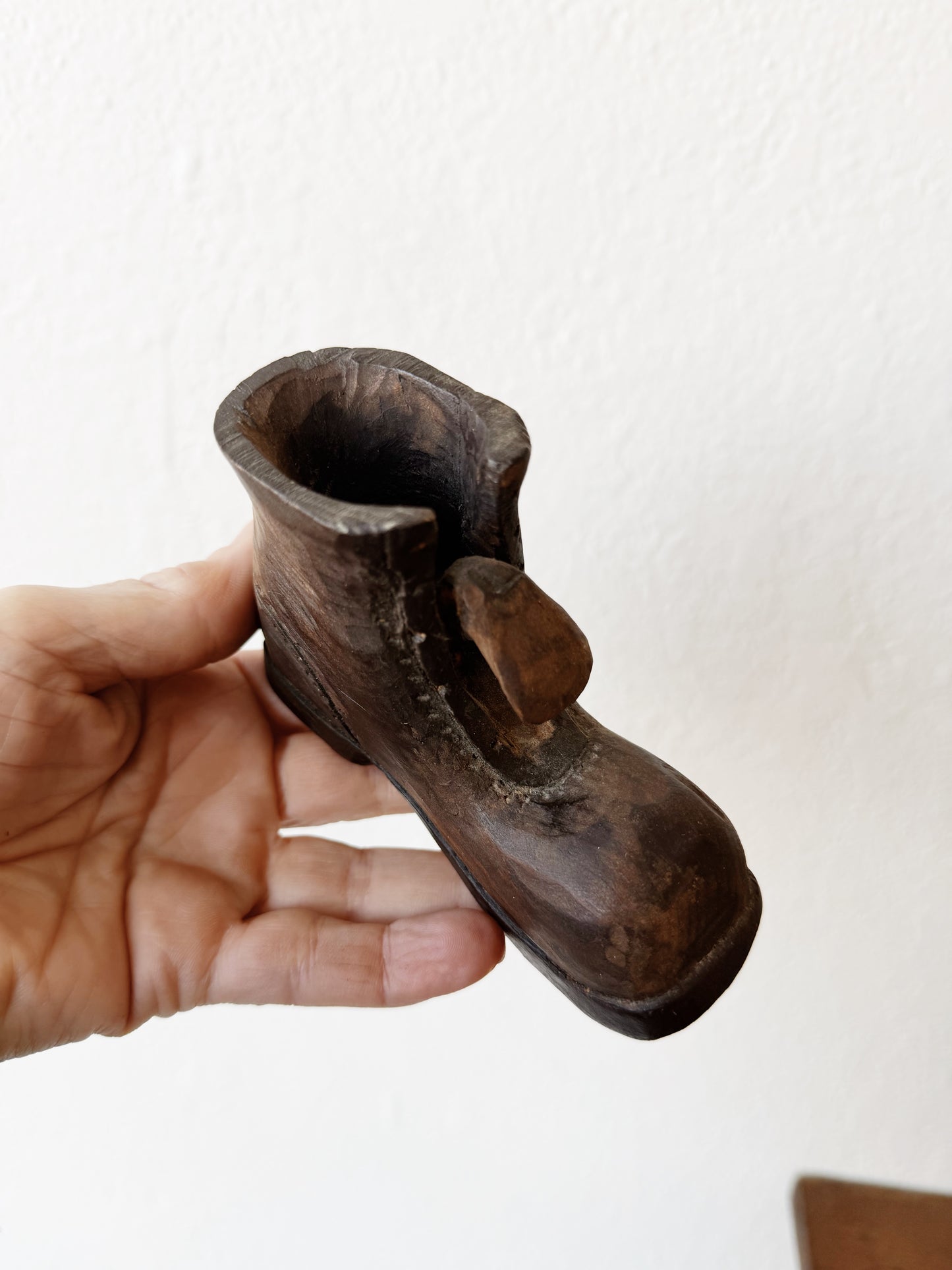 Folk Art Wooden Boot