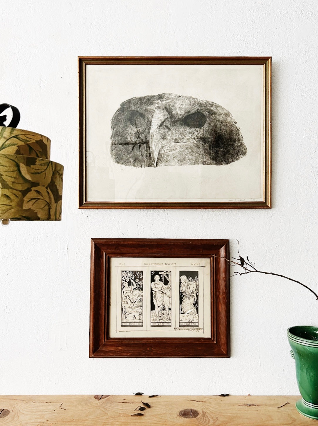 Mid Century James Hibbard Eagle Etching