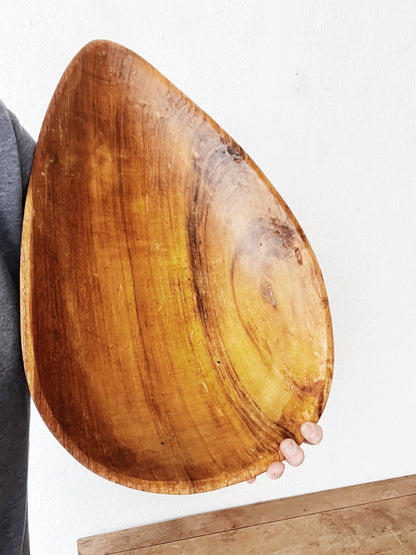 Giant Wood Teardrop Basket