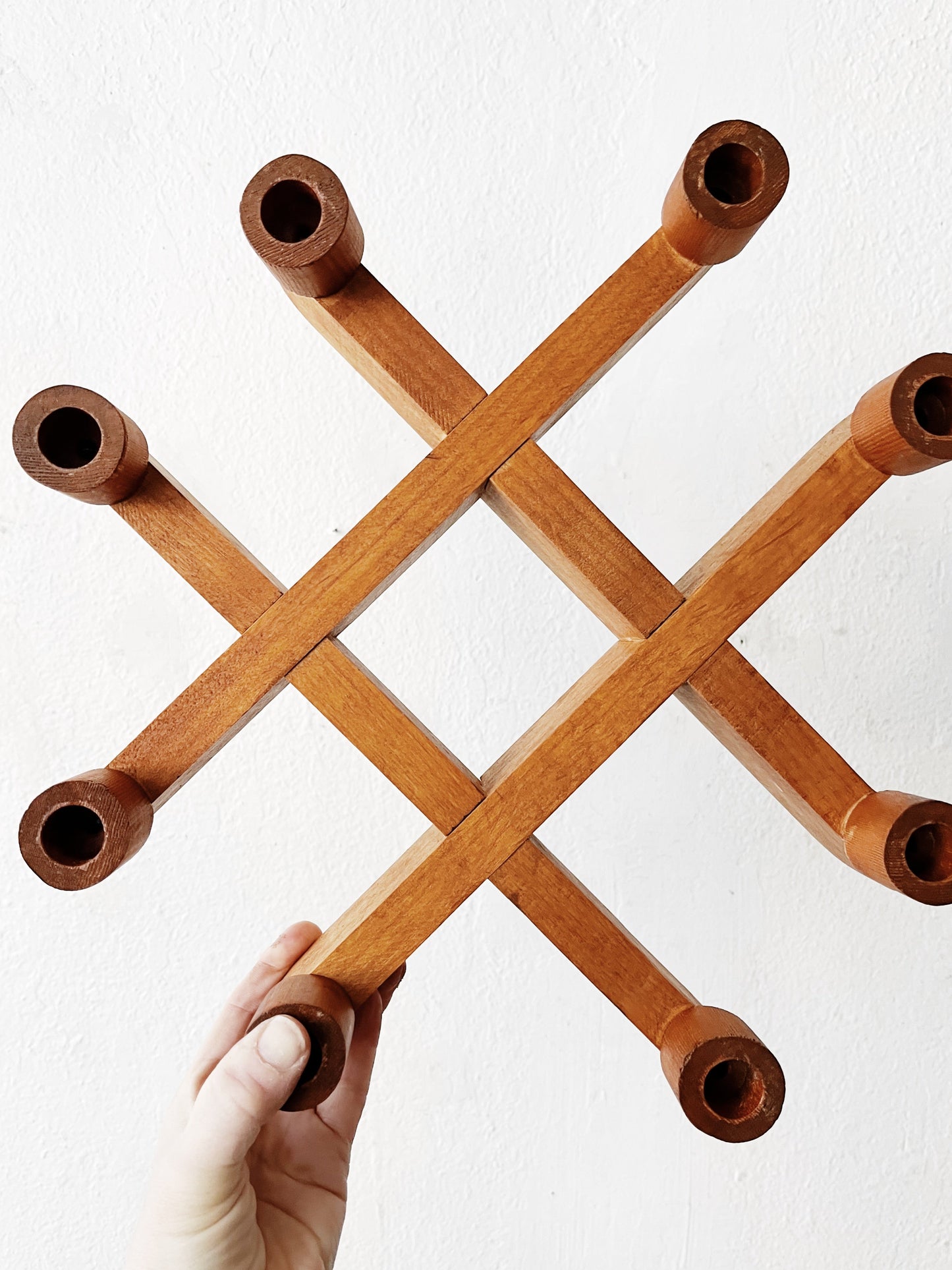 Handmade Swedish Folk Candelabra