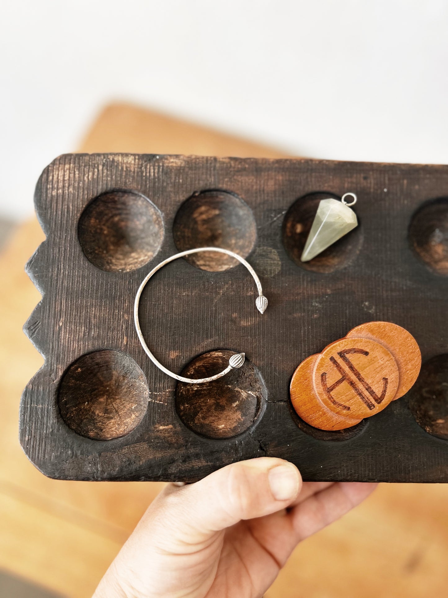 Antique Carved Game Board