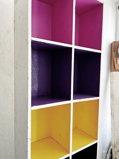 Vintage Solid Wood Cubby Shelf