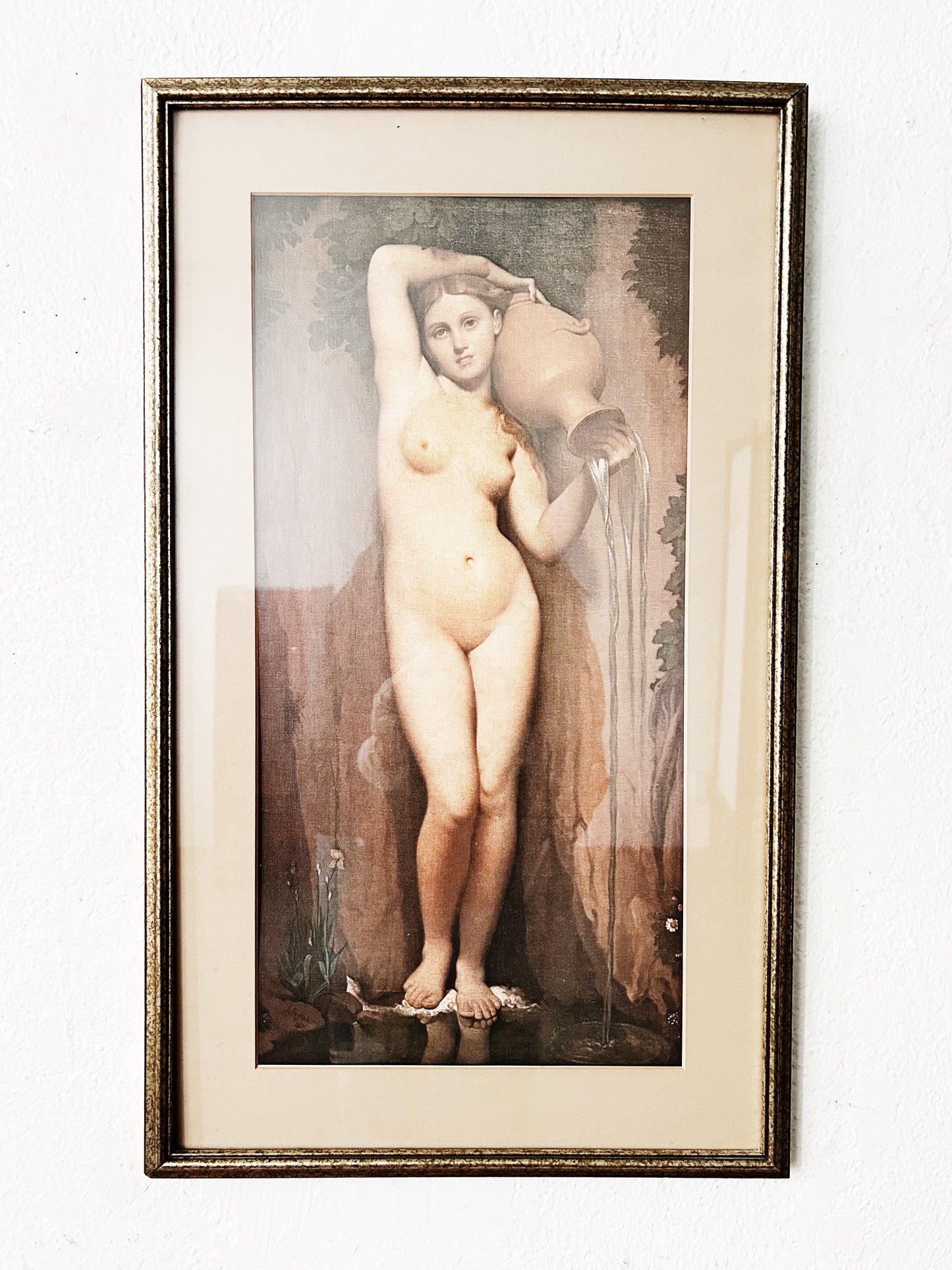 The Water Bearer Framed Vintage Lithograph