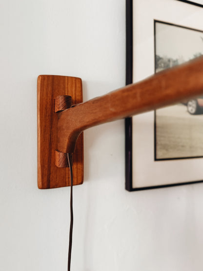 Danish Teak Teardrop Wall Lamp