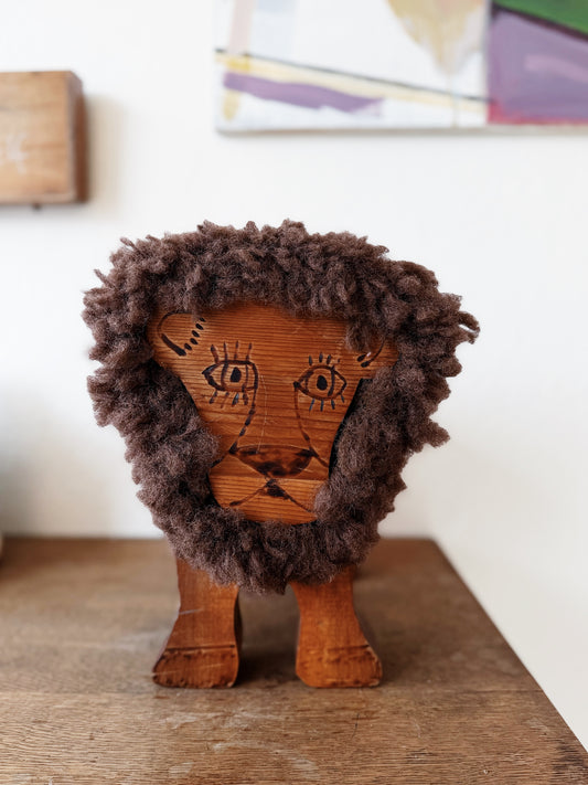 Handmade Folk Art Lion