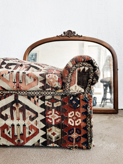 Antique Kilim Storage Bench