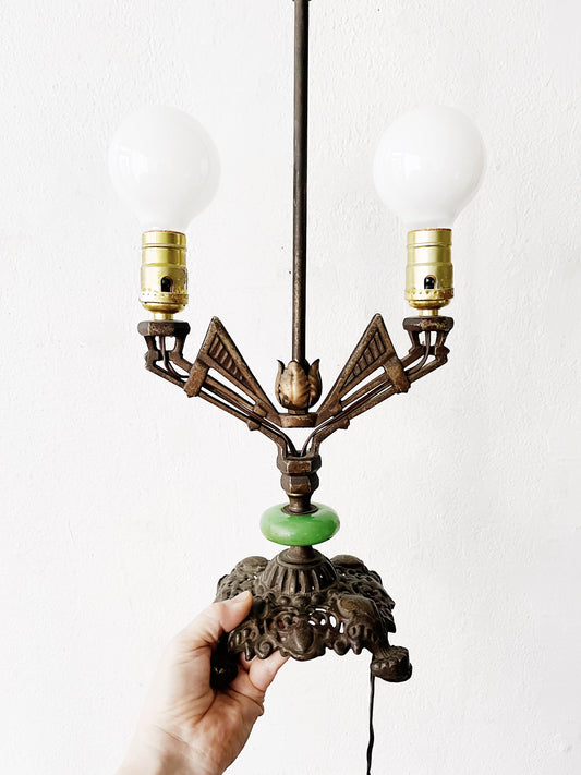 Art Deco Jadeite Lamp