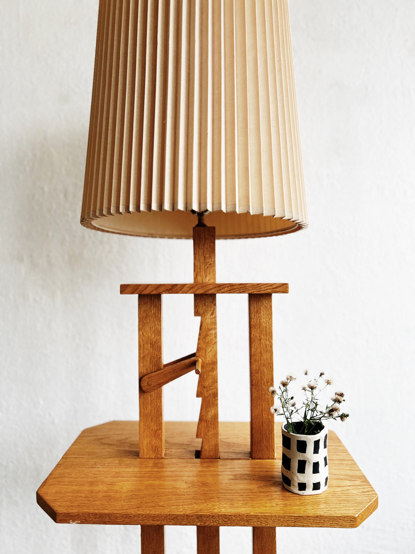 Vintage Oak Lamp