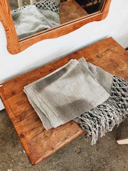 Vintage Shadow Dyed Linen Throw