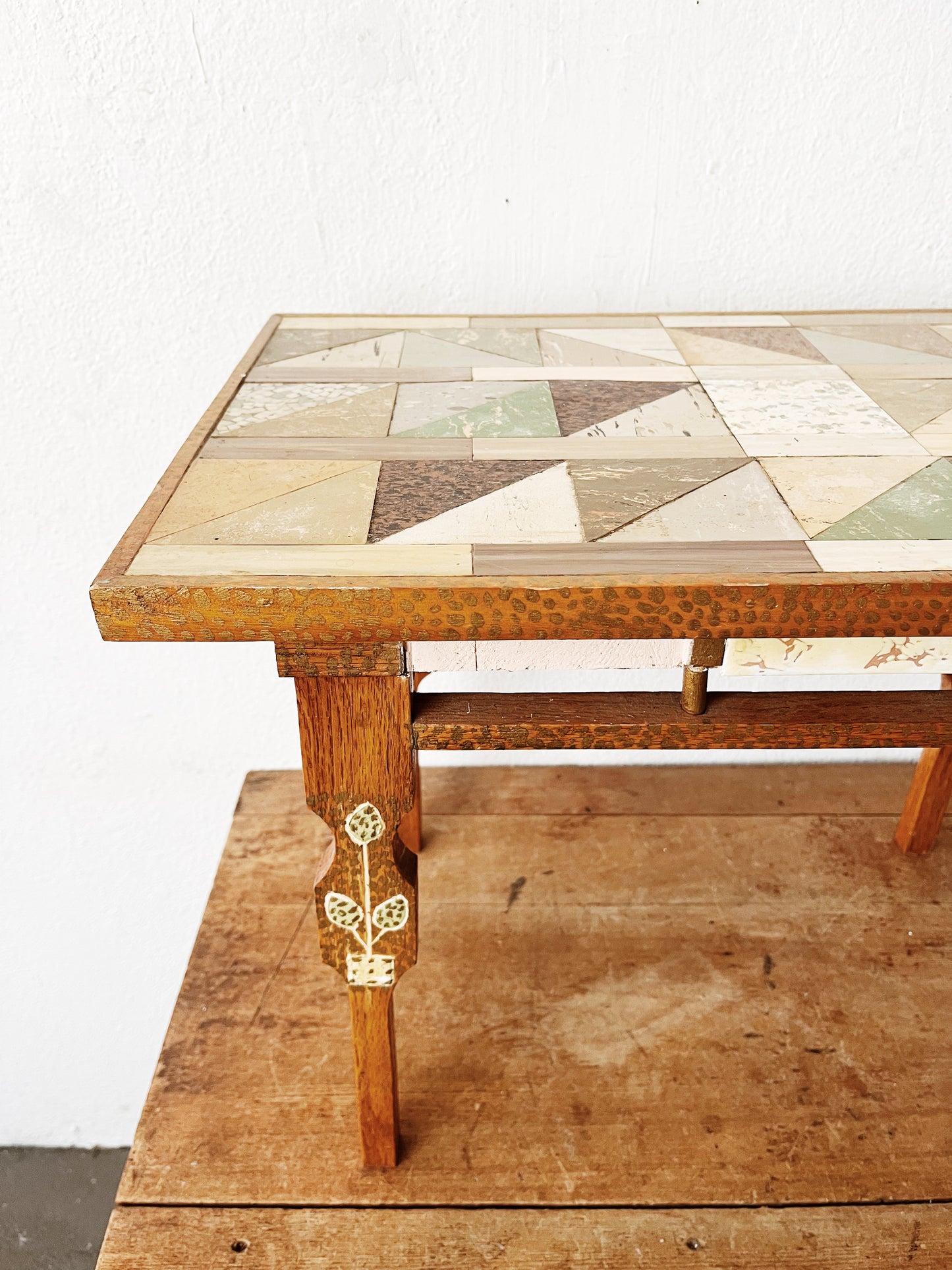 Vintage Tiled Side Table