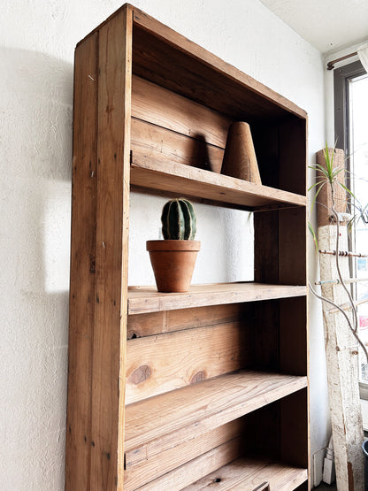 Vintage Tall Handmade Wood Shelf