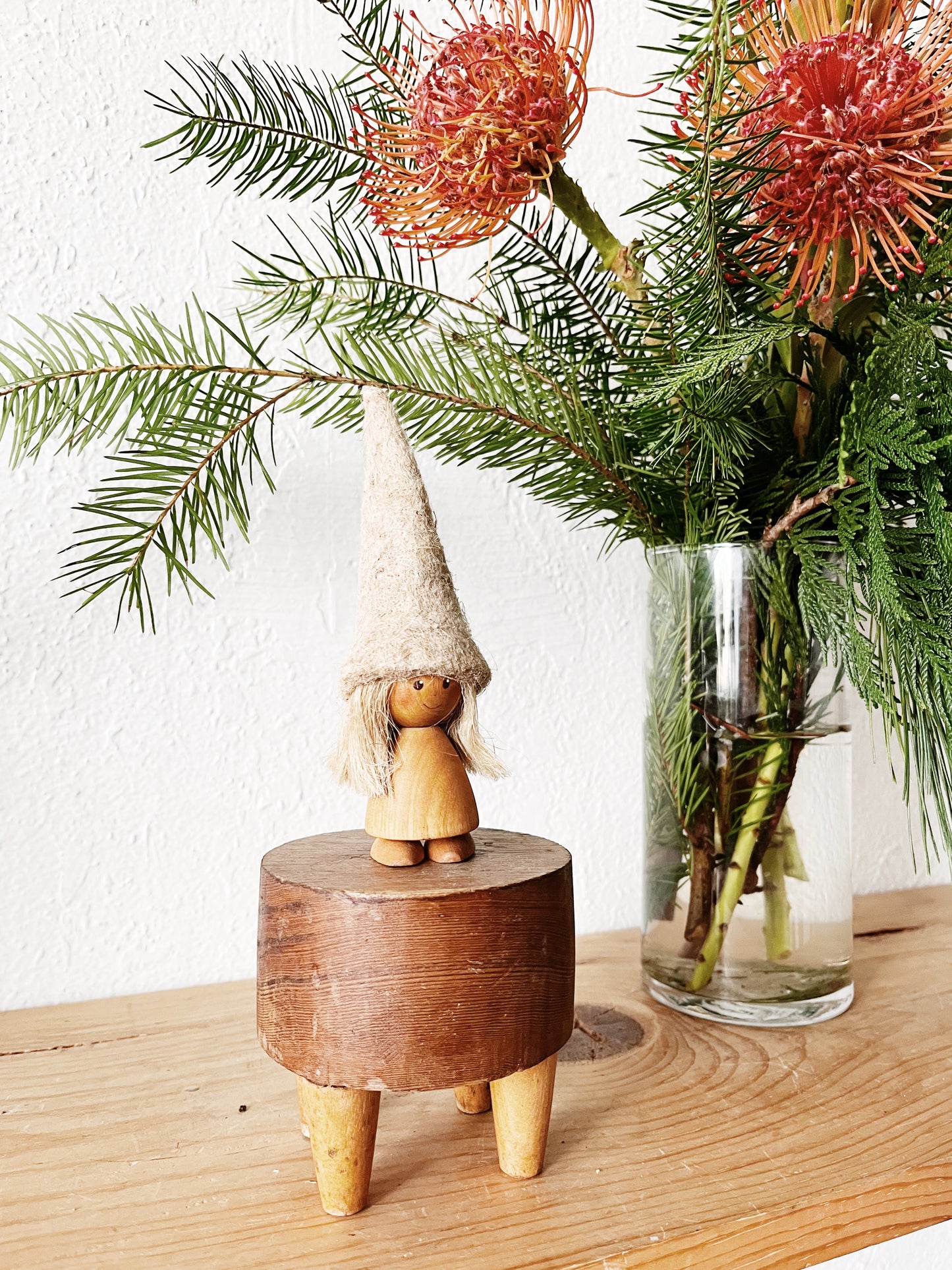 Vintage Wooden Gnome