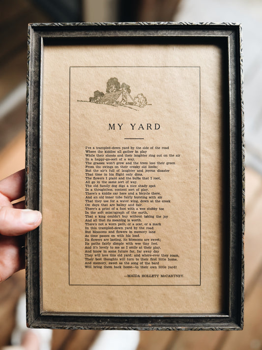 Antique Framed Poem