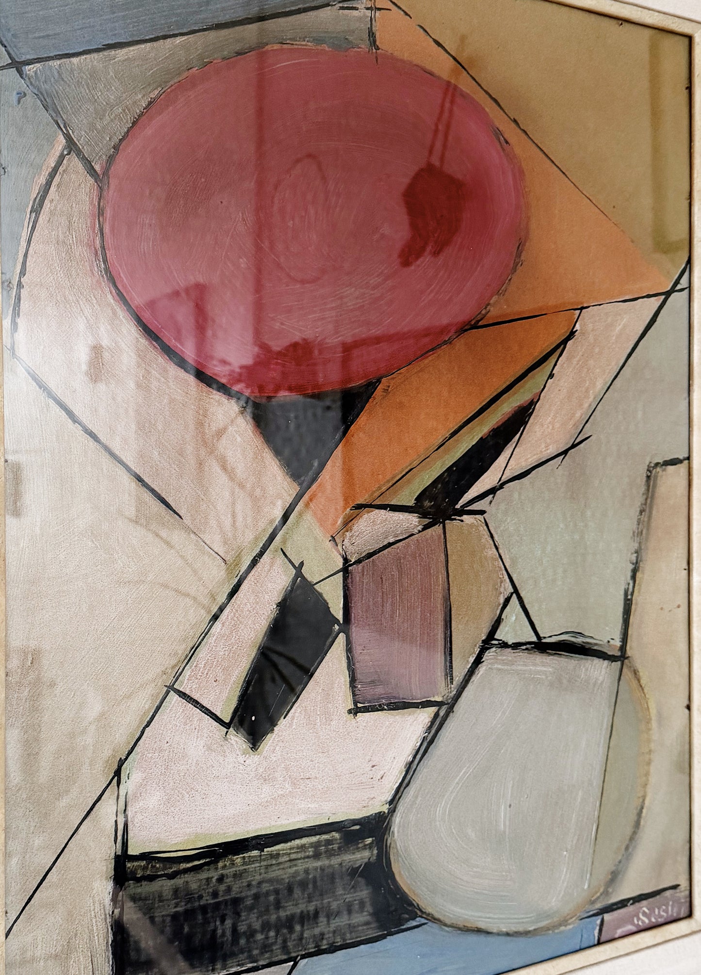 Original Abstract Cubist Painting