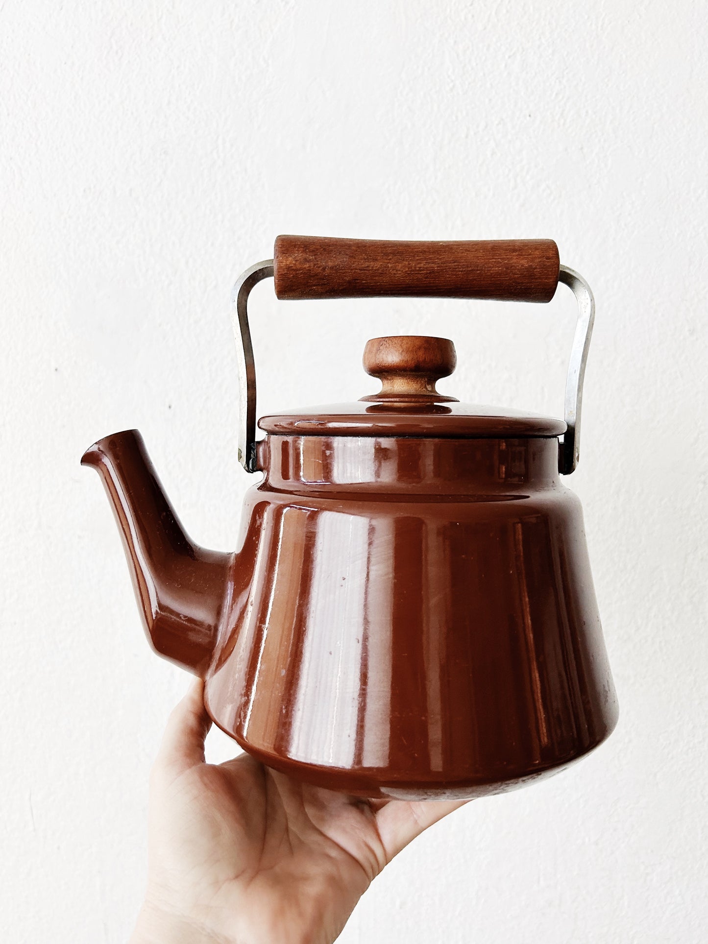 Mid Century Dansk Enamel Tea Kettle