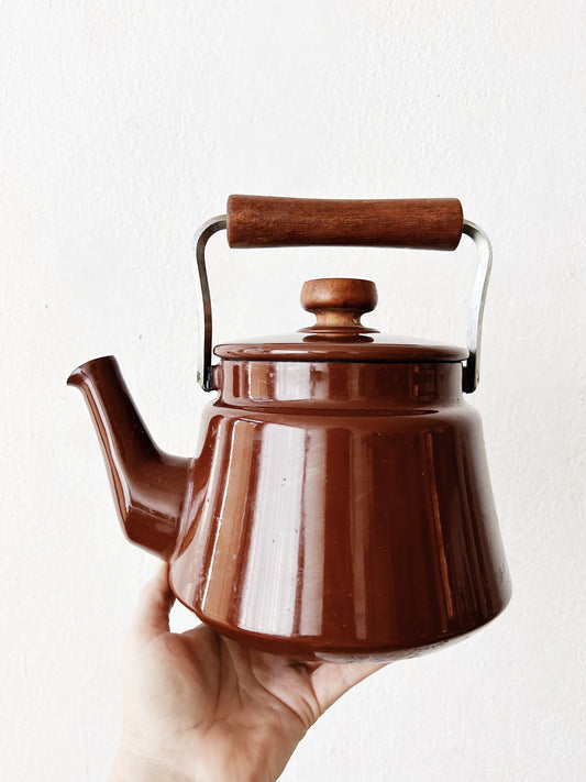Mid Century Dansk Enamel Tea Kettle