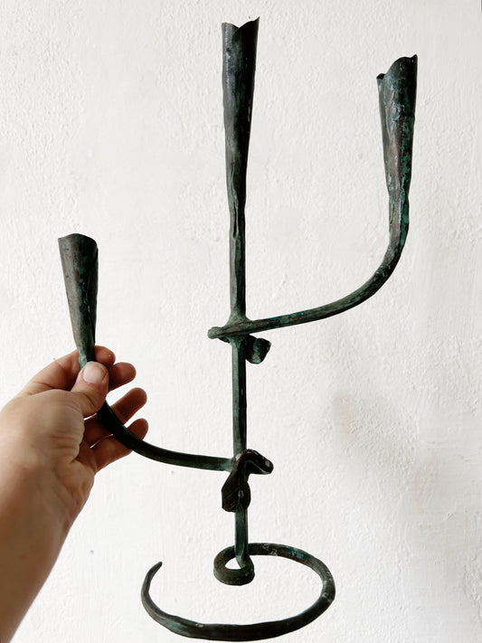 Vintage Brutalist Candelabra